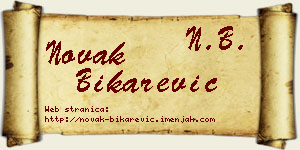 Novak Bikarević vizit kartica
